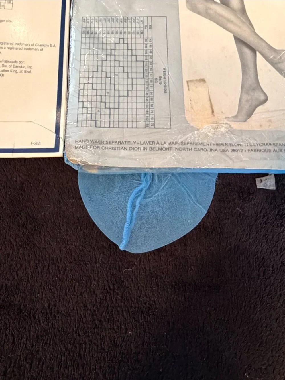 2 pairs vintage designer panty hose Christian Dior 